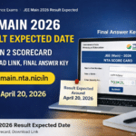 JEE Main 2026 Result Expected Date: Session 2 Scorecard Download Link, Final Answer Key @ jeemain.nta.nic.in
